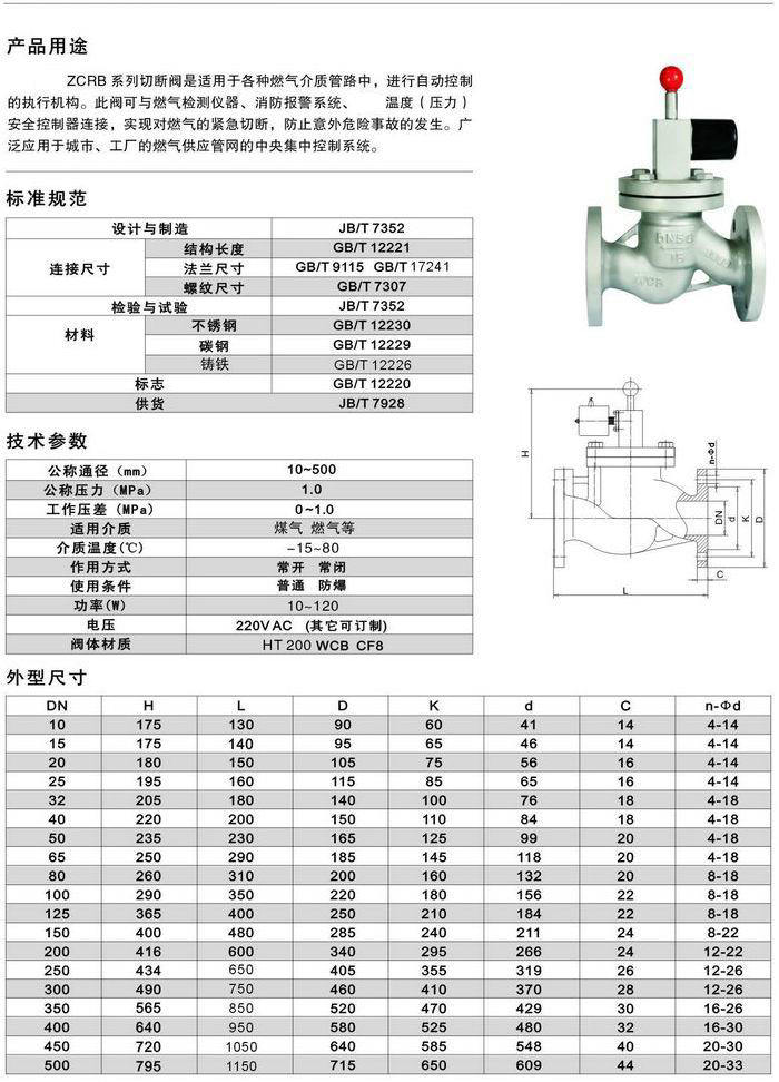 燃氣電磁閥,燃氣緊急切斷閥參數尺寸圖: 燃氣電磁閥,燃氣緊急切斷閥參數尺寸圖: